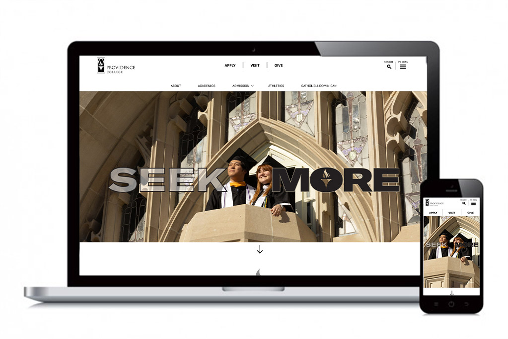 homepage on laptop and phone