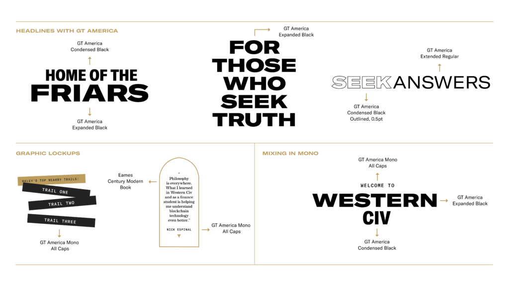 samples of our fonts in use